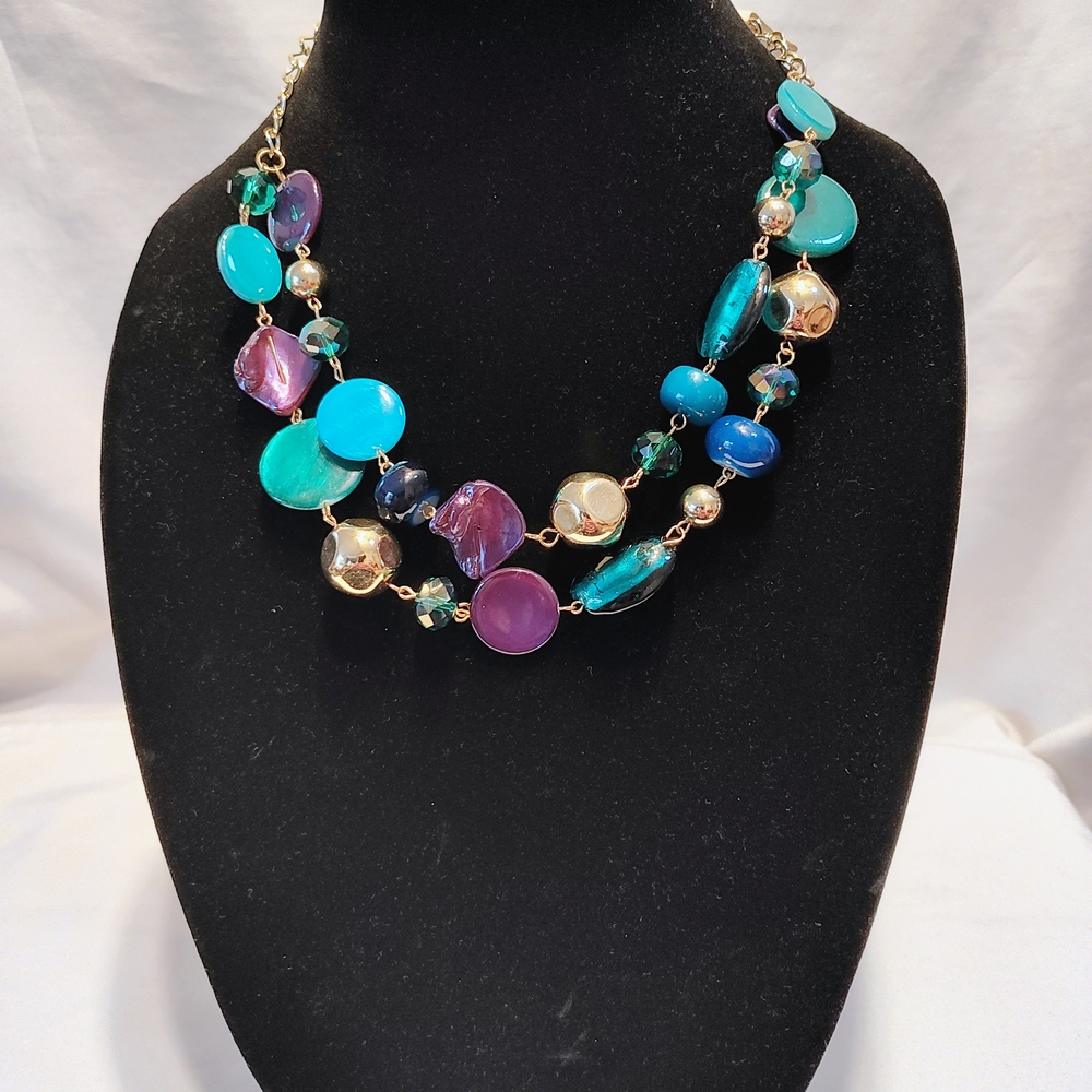 Multicolor Beaded Necklace By Erica Lyons